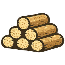 Bûches compressées